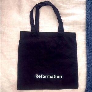 Reformation Classic Black Canvas Tote